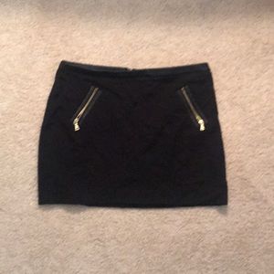 Black mini skirt